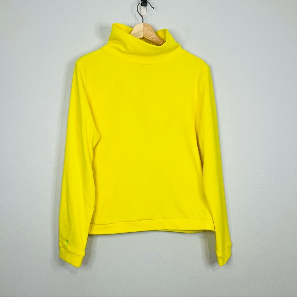 Tuckernuck Dudley Stephens Bright Yellow Cowl Neck Sweater size large and - Picture 3 of 8